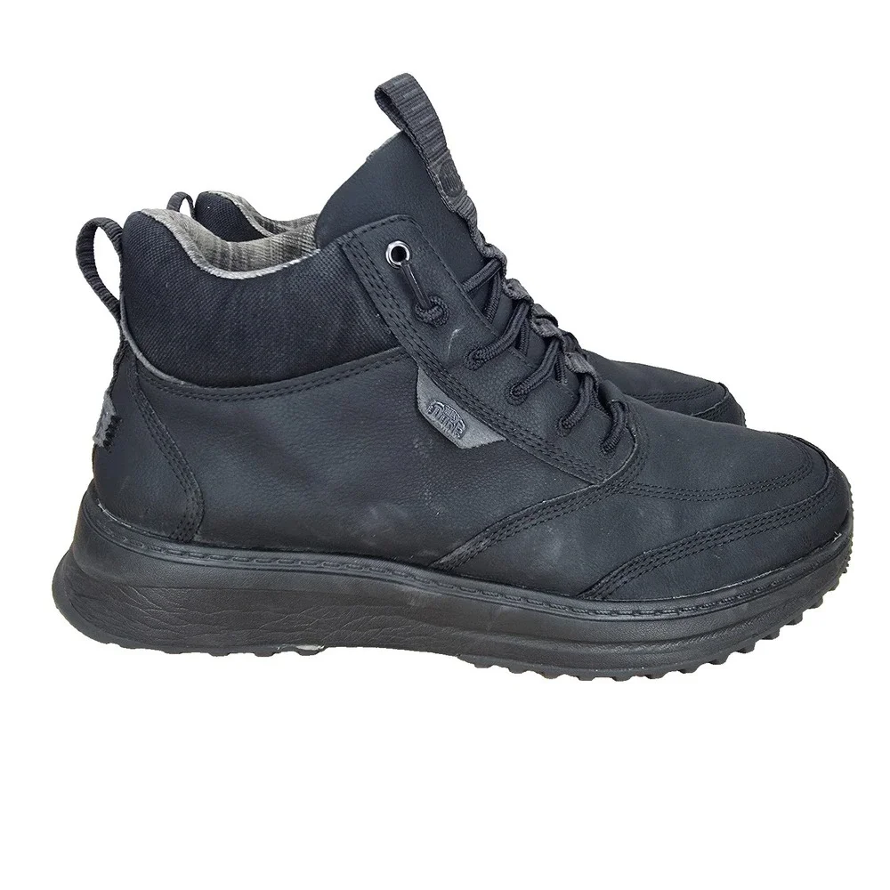 Hey Dude Tahoe Ankle Boots Mens 11 Black Classic Waterproof Sneakers 42059-001